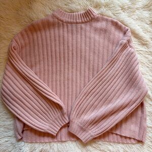 Princess Polly Bubblegum Pink Innerbloom Oversized Ribbed Sweater US XS/S
